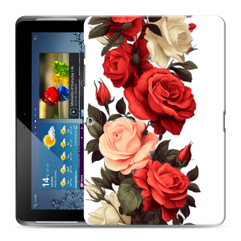Силиконовый чехол на Samsung Galaxy Tab 2 10.1 с принтом Розы Силиконовый чехол на Samsung Galaxy Tab 2 10.1 с принтом Розы
