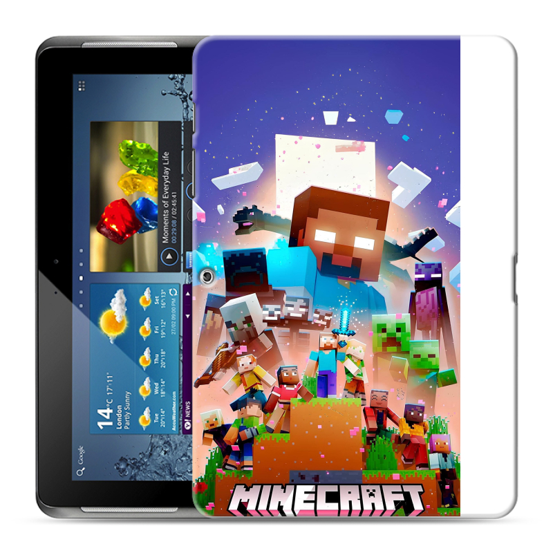 Силиконовый чехол на Samsung Galaxy Tab 2 10.1 с принтом Майнкрафт Minecraft Силиконовый чехол на Samsung Galaxy Tab 2 10.1 с принтом Майнкрафт Minecraft