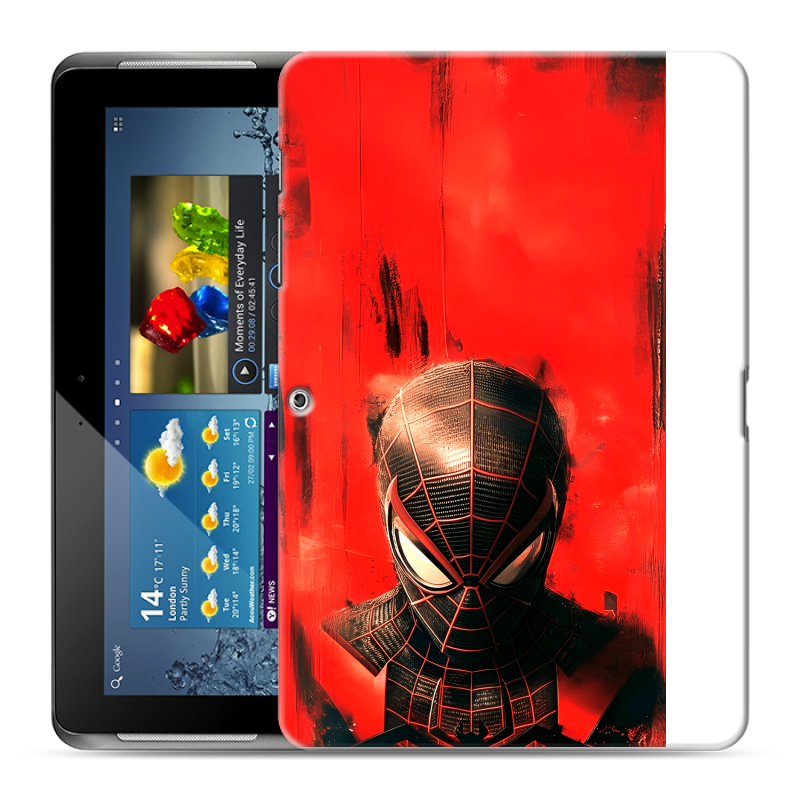 Силиконовый чехол на Samsung Galaxy Tab 2 10.1 с принтом человек паук spiderman Силиконовый чехол на Samsung Galaxy Tab 2 10.1 с принтом человек паук spiderman