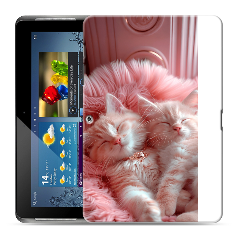 Силиконовый чехол на Samsung Galaxy Tab 2 10.1 с принтом котята котики Силиконовый чехол на Samsung Galaxy Tab 2 10.1 с принтом котята котики