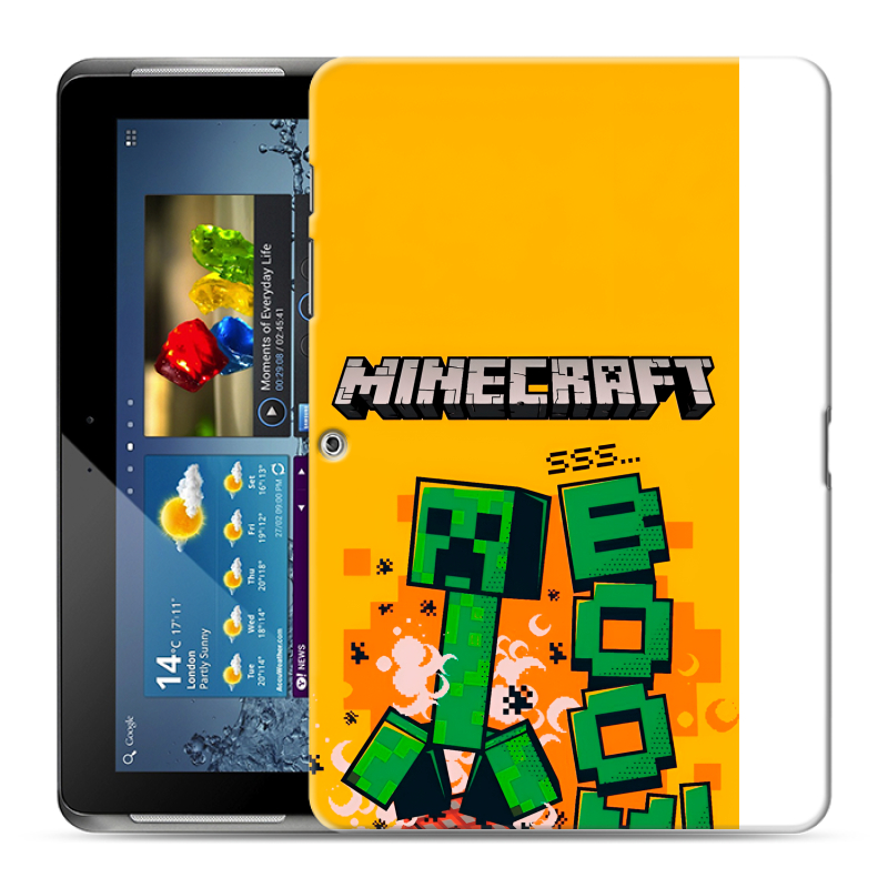 Силиконовый чехол на Samsung Galaxy Tab 2 10.1 с принтом Майнкрафт Minecraft Силиконовый чехол на Samsung Galaxy Tab 2 10.1 с принтом Майнкрафт Minecraft