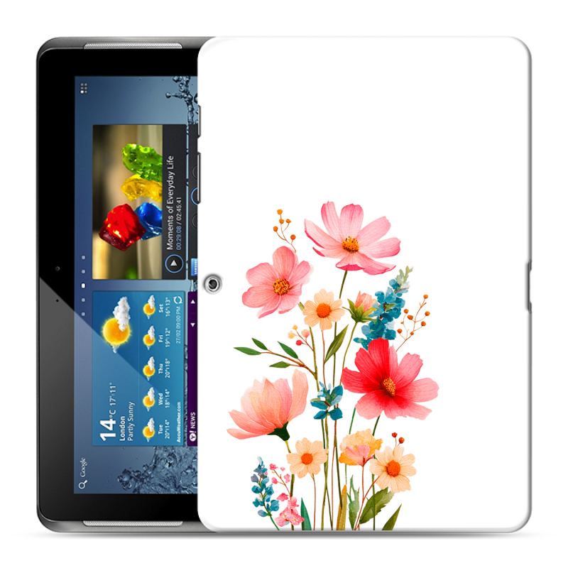 Силиконовый чехол на Samsung Galaxy Tab 2 10.1 с принтом Цветы Силиконовый чехол на Samsung Galaxy Tab 2 10.1 с принтом Цветы