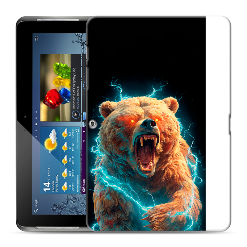 Силиконовый чехол на Samsung Galaxy Tab 2 10.1 с принтом Медведь Силиконовый чехол на Samsung Galaxy Tab 2 10.1 с принтом Медведь