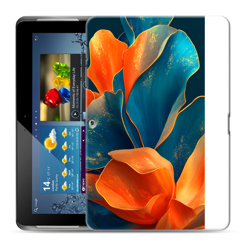 Силиконовый чехол на Samsung Galaxy Tab 2 10.1 с принтом Цветы Силиконовый чехол на Samsung Galaxy Tab 2 10.1 с принтом Цветы
