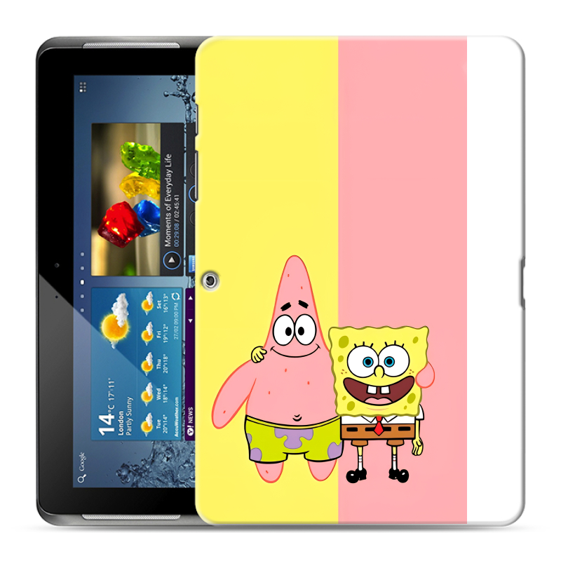 Силиконовый чехол на Samsung Galaxy Tab 2 10.1 с принтом Спанч боб Спанчбоб Силиконовый чехол на Samsung Galaxy Tab 2 10.1 с принтом Спанч боб Спанчбоб