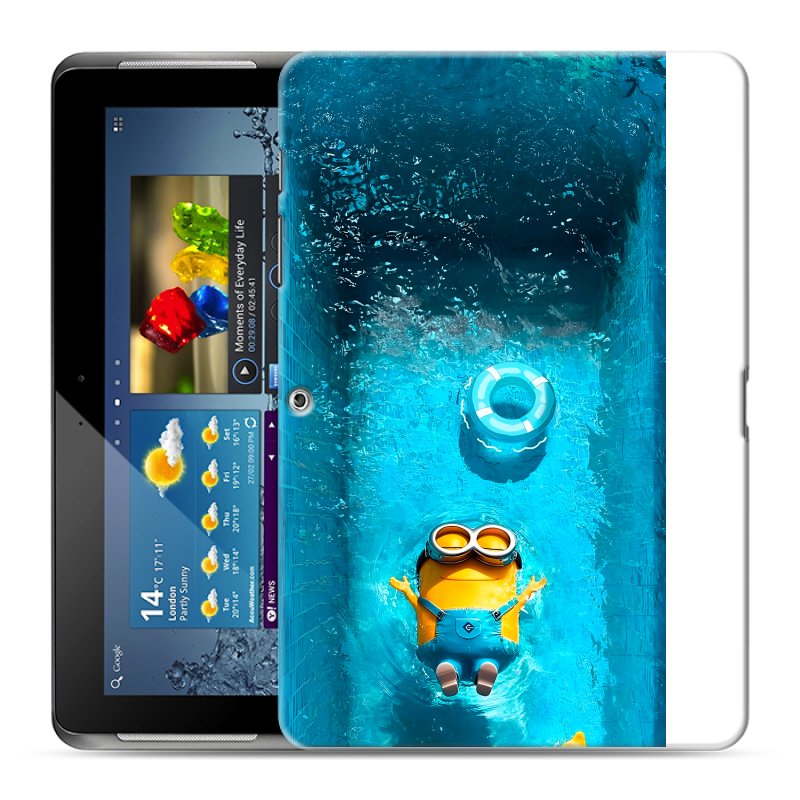 Силиконовый чехол на Samsung Galaxy Tab 2 10.1 с принтом Миньоны Силиконовый чехол на Samsung Galaxy Tab 2 10.1 с принтом Миньоны