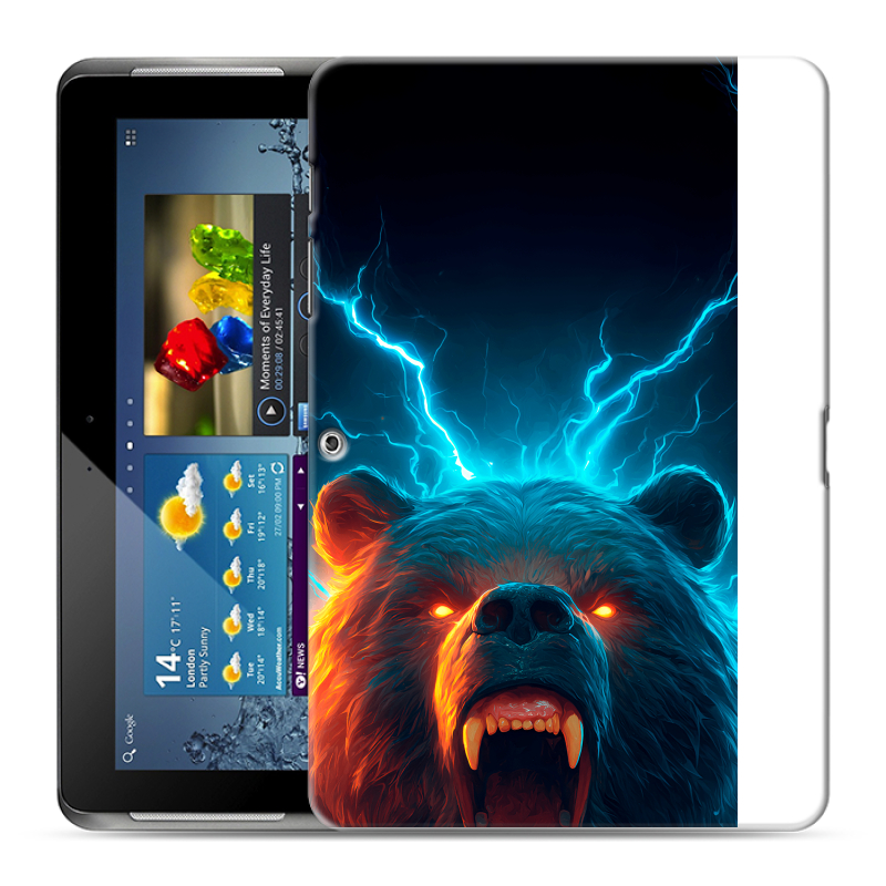 Силиконовый чехол на Samsung Galaxy Tab 2 10.1 с принтом Медведь Силиконовый чехол на Samsung Galaxy Tab 2 10.1 с принтом Медведь