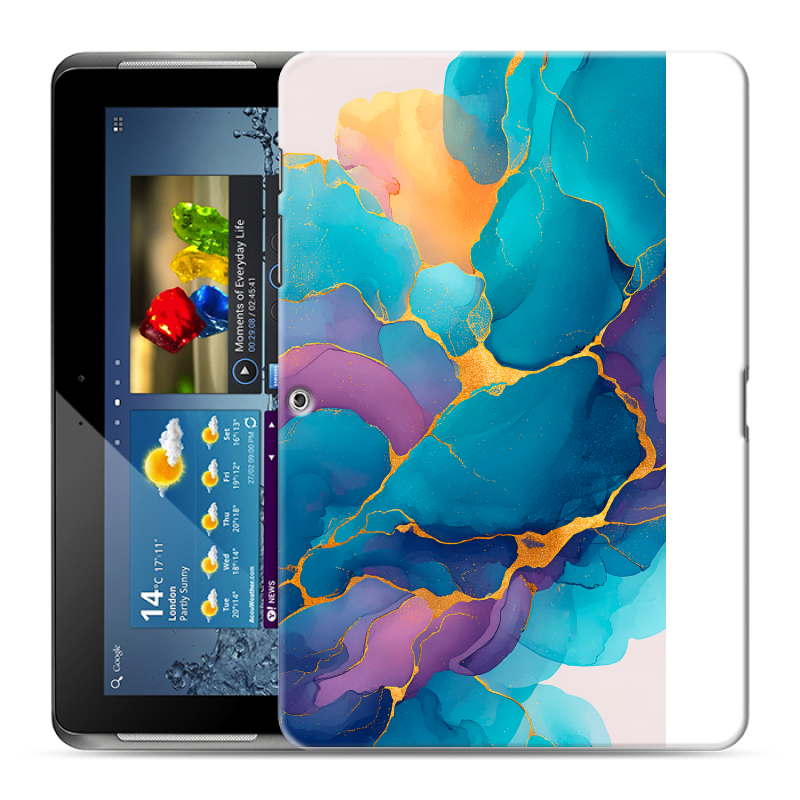 Силиконовый чехол на Samsung Galaxy Tab 2 10.1 с принтом Мрамор блестки Силиконовый чехол на Samsung Galaxy Tab 2 10.1 с принтом Мрамор блестки