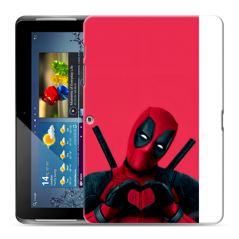 Силиконовый чехол на Samsung Galaxy Tab 2 10.1 с принтом Дедпул Deadpool Силиконовый чехол на Samsung Galaxy Tab 2 10.1 с принтом Дедпул Deadpool