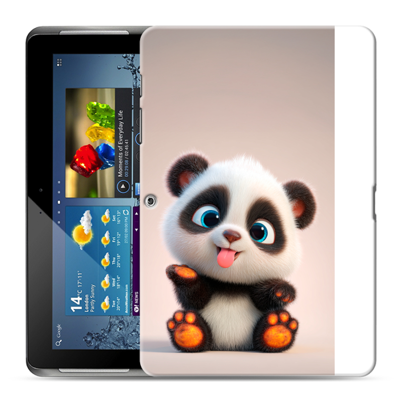 Силиконовый чехол на Samsung Galaxy Tab 2 10.1 с принтом милая панда Силиконовый чехол на Samsung Galaxy Tab 2 10.1 с принтом милая панда