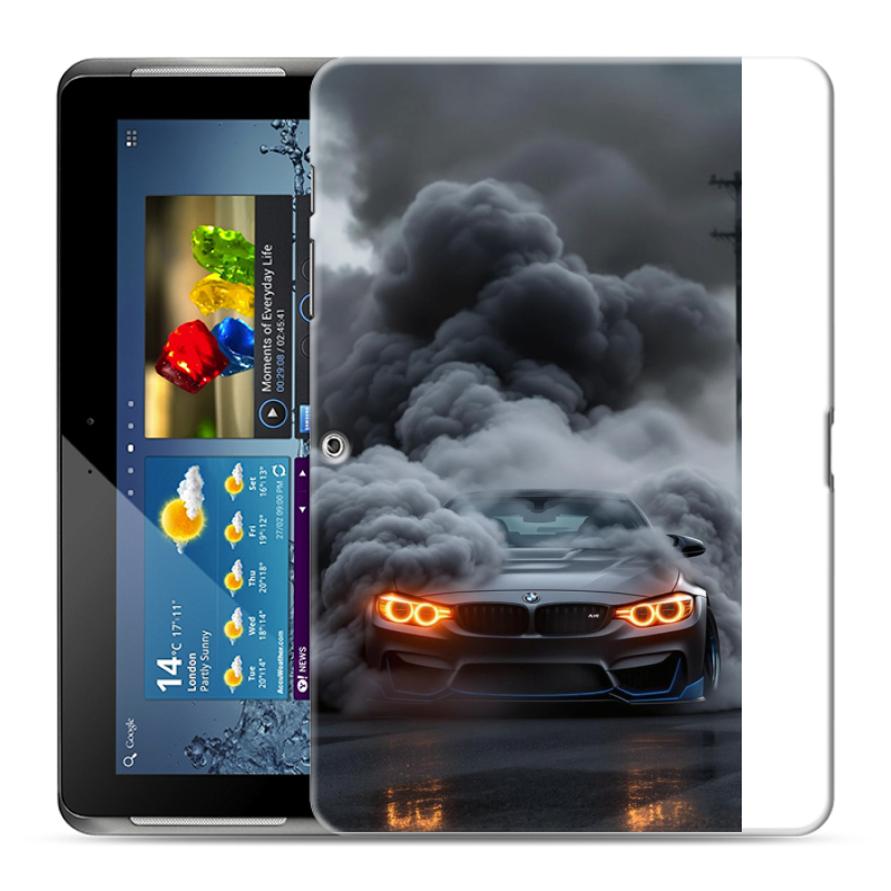 Силиконовый чехол на Samsung Galaxy Tab 2 10.1 с принтом BMW БМВ Силиконовый чехол на Samsung Galaxy Tab 2 10.1 с принтом BMW БМВ