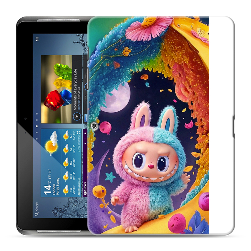 Силиконовый чехол на Samsung Galaxy Tab 2 10.1 с принтом Labubu Лабубу Силиконовый чехол на Samsung Galaxy Tab 2 10.1 с принтом Labubu Лабубу