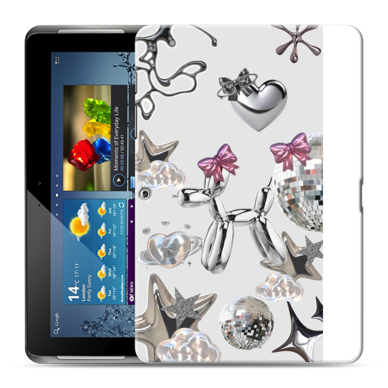Силиконовый чехол на Samsung Galaxy Tab 2 10.1 с принтом Y2K Силиконовый чехол на Samsung Galaxy Tab 2 10.1 с принтом Y2K