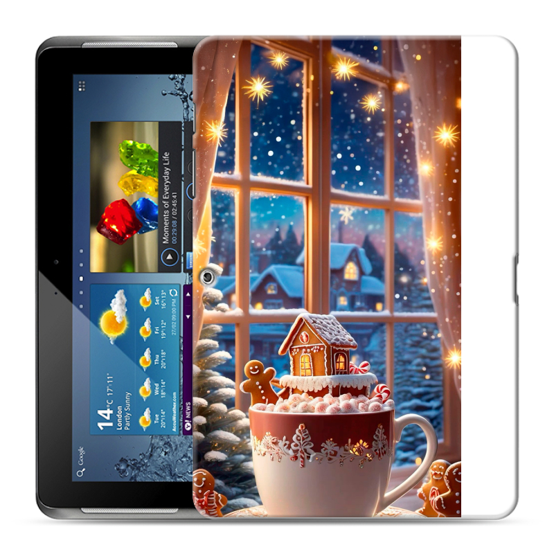 Силиконовый чехол на Samsung Galaxy Tab 2 10.1 с принтом Новый год Силиконовый чехол на Samsung Galaxy Tab 2 10.1 с принтом Новый год
