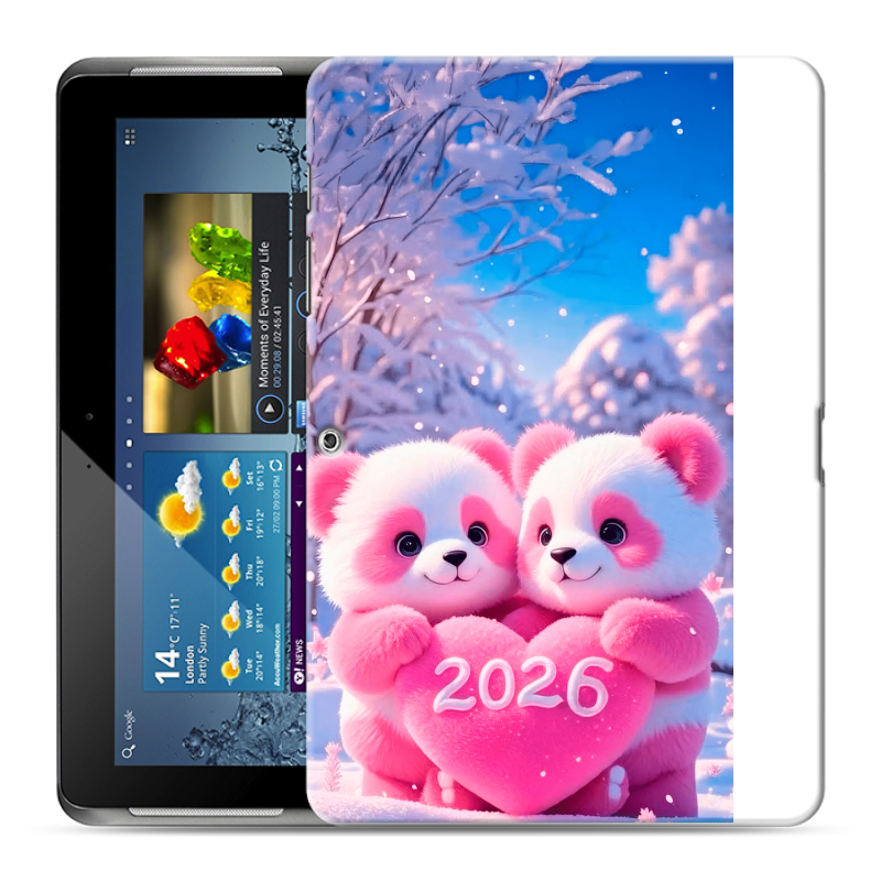 Силиконовый чехол на Samsung Galaxy Tab 2 10.1 с принтом Новый год Силиконовый чехол на Samsung Galaxy Tab 2 10.1 с принтом Новый год