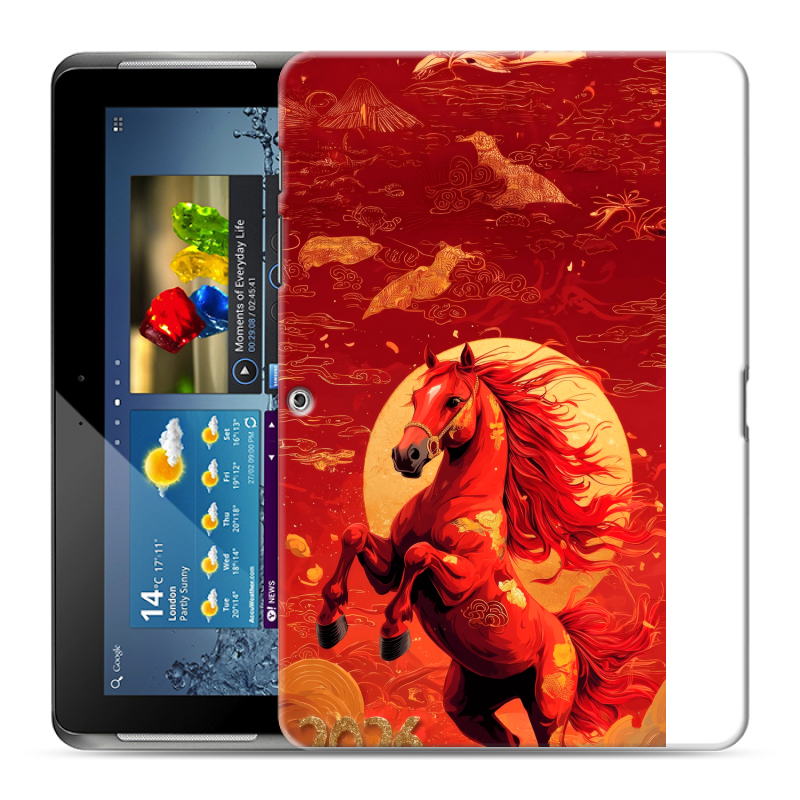 Силиконовый чехол на Samsung Galaxy Tab 2 10.1 с принтом Новый год Силиконовый чехол на Samsung Galaxy Tab 2 10.1 с принтом Новый год
