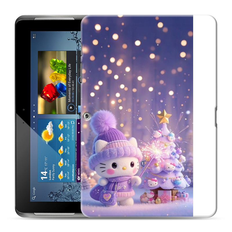 Силиконовый чехол на Samsung Galaxy Tab 2 10.1 с принтом Новый год Силиконовый чехол на Samsung Galaxy Tab 2 10.1 с принтом Новый год