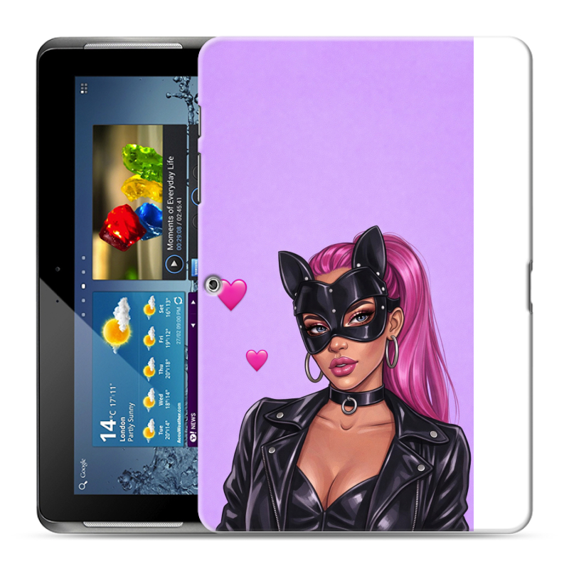 Силиконовый чехол на Samsung Galaxy Tab 2 10.1 с принтом женский Силиконовый чехол на Samsung Galaxy Tab 2 10.1 с принтом женский