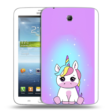 Силиконовый чехол на Samsung Galaxy Tab 3 7.0 с принтом Единорог