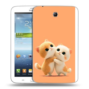 Силиконовый чехол на Samsung Galaxy Tab 3 7.0 с принтом Милые котики Силиконовый чехол на Samsung Galaxy Tab 3 7.0 с принтом Милые котики