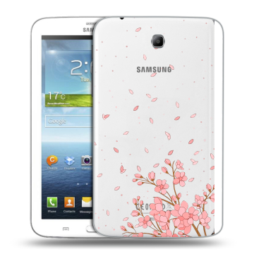 Силиконовый чехол на Samsung Galaxy Tab 3 7.0 с принтом Ветка сакуры Силиконовый чехол на Samsung Galaxy Tab 3 7.0 с принтом Ветка сакуры