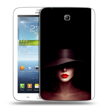 Силиконовый чехол на Samsung Galaxy Tab 3 7.0 с принтом Девушка в шляпе Силиконовый чехол на Samsung Galaxy Tab 3 7.0 с принтом Девушка в шляпе