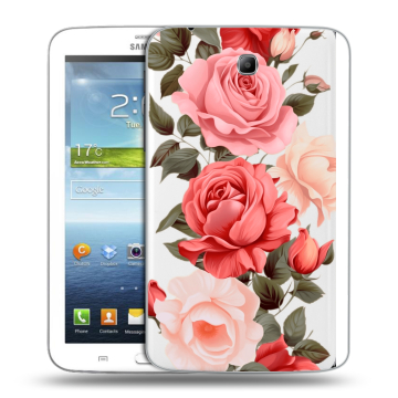 Силиконовый чехол на Samsung Galaxy Tab 3 7.0 с принтом Розы Силиконовый чехол на Samsung Galaxy Tab 3 7.0 с принтом Розы