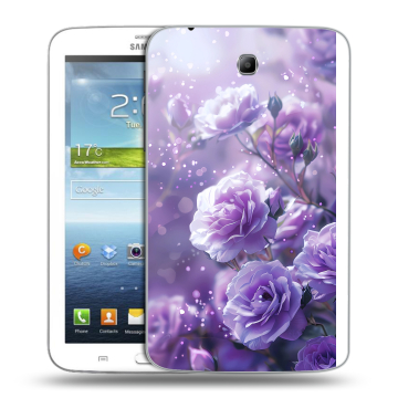 Силиконовый чехол на Samsung Galaxy Tab 3 7.0 с принтом Розы цветы Силиконовый чехол на Samsung Galaxy Tab 3 7.0 с принтом Розы цветы