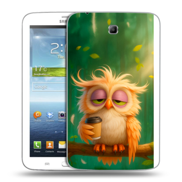 Силиконовый чехол на Samsung Galaxy Tab 3 7.0 с принтом сова