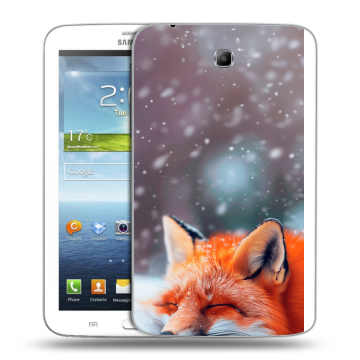 Силиконовый чехол на Samsung Galaxy Tab 3 7.0 с принтом лиса Силиконовый чехол на Samsung Galaxy Tab 3 7.0 с принтом лиса