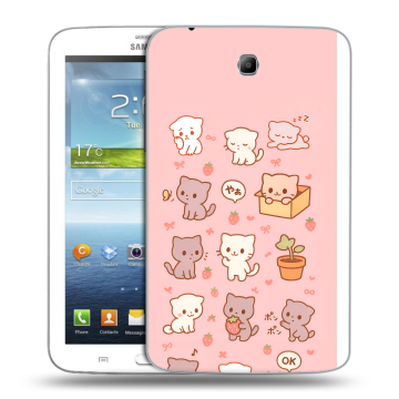 Силиконовый чехол на Samsung Galaxy Tab 3 7.0 с принтом Hello Kitty Хелоу Кити Силиконовый чехол на Samsung Galaxy Tab 3 7.0 с принтом Hello Kitty Хелоу Кити