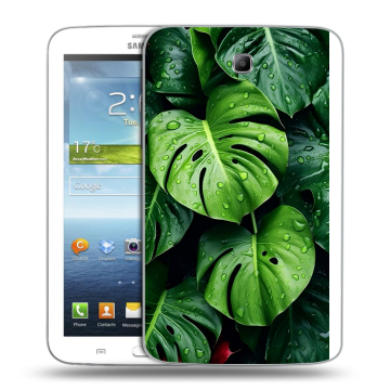 Силиконовый чехол на Samsung Galaxy Tab 3 7.0 с принтом Листья Силиконовый чехол на Samsung Galaxy Tab 3 7.0 с принтом Листья
