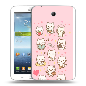 Силиконовый чехол на Samsung Galaxy Tab 3 7.0 с принтом Hello Kitty Хелоу Кити Силиконовый чехол на Samsung Galaxy Tab 3 7.0 с принтом Hello Kitty Хелоу Кити