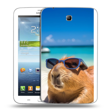 Силиконовый чехол на Samsung Galaxy Tab 3 7.0 с принтом Капибара