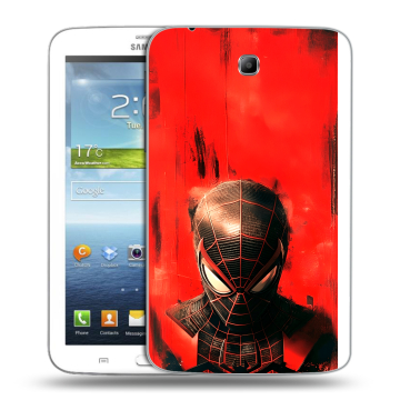 Силиконовый чехол на Samsung Galaxy Tab 3 7.0 с принтом человек паук spiderman