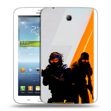Силиконовый чехол на Samsung Galaxy Tab 3 7.0 с принтом Контер страйк Counter strike Силиконовый чехол на Samsung Galaxy Tab 3 7.0 с принтом Контер страйк Counter strike