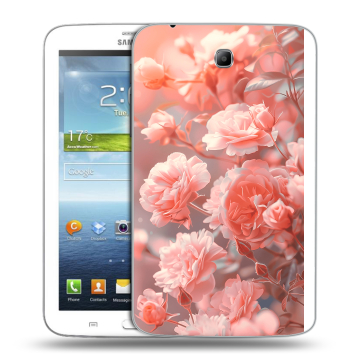 Силиконовый чехол на Samsung Galaxy Tab 3 7.0 с принтом Розы цветы