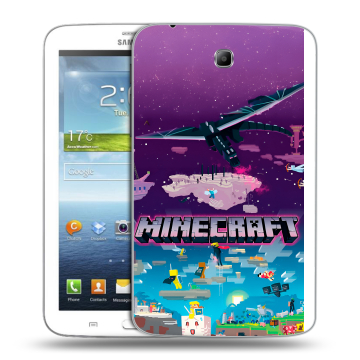 Силиконовый чехол на Samsung Galaxy Tab 3 7.0 с принтом Майнкрафт Minecraft Силиконовый чехол на Samsung Galaxy Tab 3 7.0 с принтом Майнкрафт Minecraft
