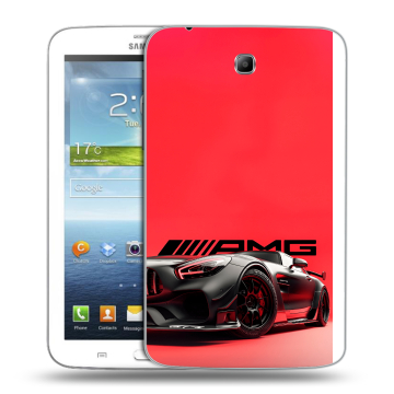 Силиконовый чехол на Samsung Galaxy Tab 3 7.0 с принтом Мерседес Mercedes AMG