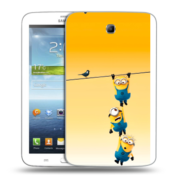 Силиконовый чехол на Samsung Galaxy Tab 3 7.0 с принтом Миньоны Силиконовый чехол на Samsung Galaxy Tab 3 7.0 с принтом Миньоны