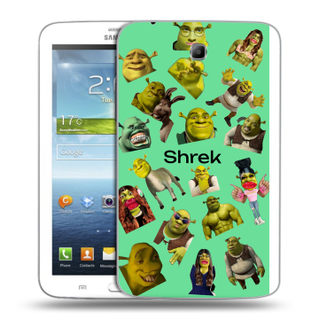 Силиконовый чехол на Samsung Galaxy Tab 3 7.0 с принтом Шрек Shrek