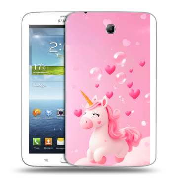 Силиконовый чехол на Samsung Galaxy Tab 3 7.0 с принтом Единорог