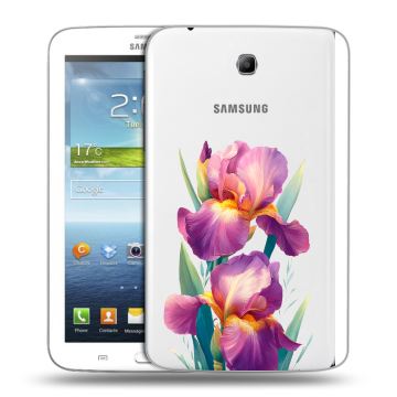 Силиконовый чехол на Samsung Galaxy Tab 3 7.0 с принтом Цветы орхидеи