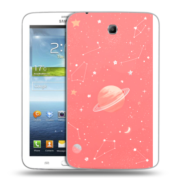 Силиконовый чехол на Samsung Galaxy Tab 3 7.0 с принтом Розовый космос