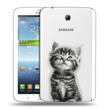 Силиконовый чехол на Samsung Galaxy Tab 3 7.0 с принтом Котенок Силиконовый чехол на Samsung Galaxy Tab 3 7.0 с принтом Котенок