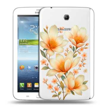 Силиконовый чехол на Samsung Galaxy Tab 3 7.0 с принтом Цветы