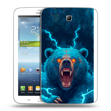 Силиконовый чехол на Samsung Galaxy Tab 3 7.0 с принтом Медведь