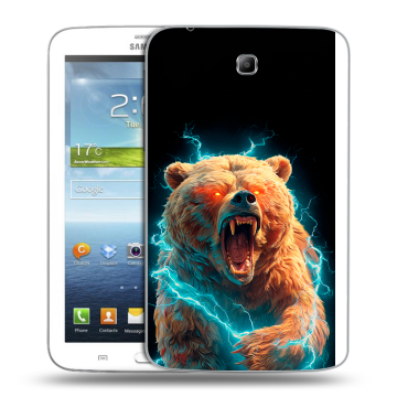 Силиконовый чехол на Samsung Galaxy Tab 3 7.0 с принтом Медведь