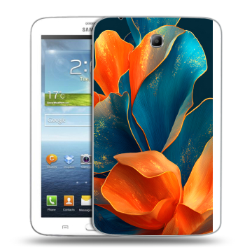 Силиконовый чехол на Samsung Galaxy Tab 3 7.0 с принтом Цветы