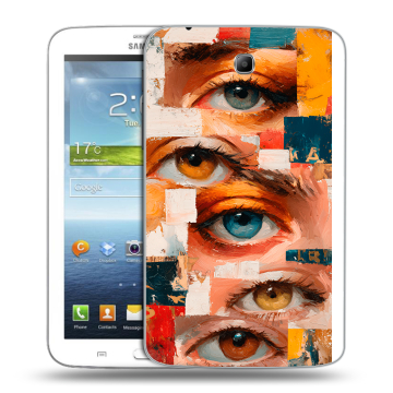 Силиконовый чехол на Samsung Galaxy Tab 3 7.0 с принтом Модный принт